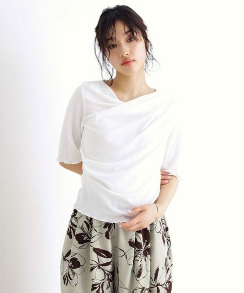 THE SHOP TK / ザ ショップ ティーケー シャツ・ブラウス | ドレープカットソー【洗濯機OK/シワになりにくい】 | 詳細4