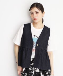 THE SHOP TK / ザ ショップ ティーケー ベスト | デニムペプラムベスト【洗える/親子リンク】