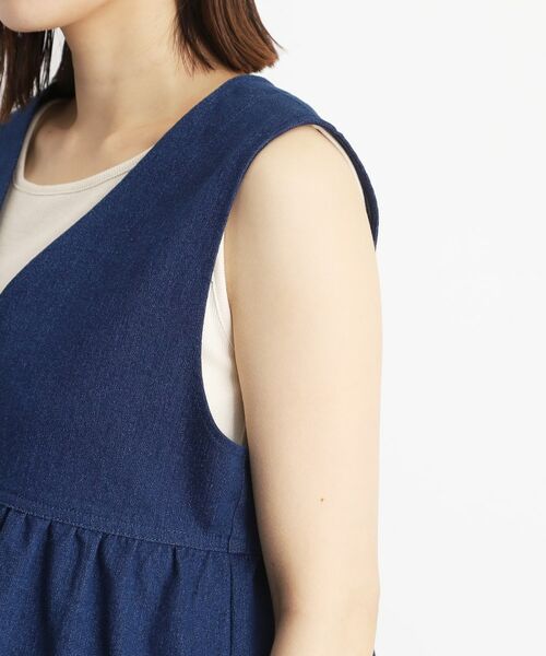 THE SHOP TK / ザ ショップ ティーケー ベスト | デニムペプラムベスト【洗える/親子リンク】 | 詳細12