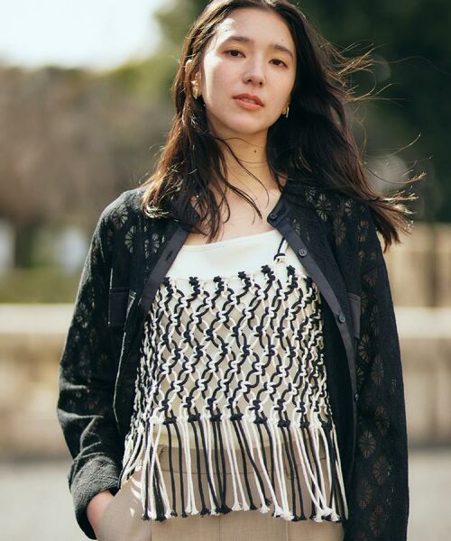 THE SHOP TK / ザ ショップ ティーケー キャミソール・チューブトップ | マクラメビスチェ | 詳細1