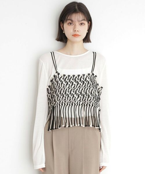 THE SHOP TK / ザ ショップ ティーケー キャミソール・チューブトップ | マクラメビスチェ | 詳細13