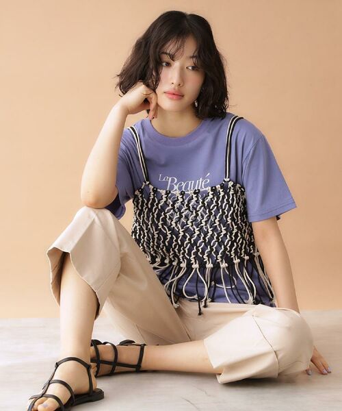 THE SHOP TK / ザ ショップ ティーケー キャミソール・チューブトップ | マクラメビスチェ | 詳細3