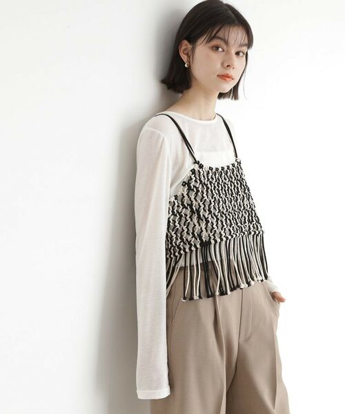 THE SHOP TK / ザ ショップ ティーケー キャミソール・チューブトップ | マクラメビスチェ | 詳細8