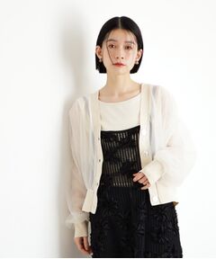 THE SHOP TK / ザ ショップ ティーケー カーディガン・ボレロ | シアー重ねカーディガン【洗える】