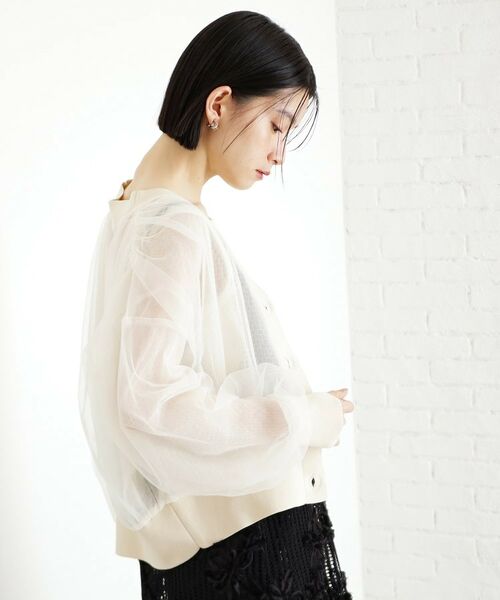 THE SHOP TK / ザ ショップ ティーケー カーディガン・ボレロ | シアー重ねカーディガン【洗える】 | 詳細1