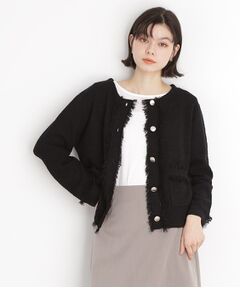 THE SHOP TK / ザ ショップ ティーケー カーディガン・ボレロ | 【通勤/新生活】ノーカラーカーディガン/洗える