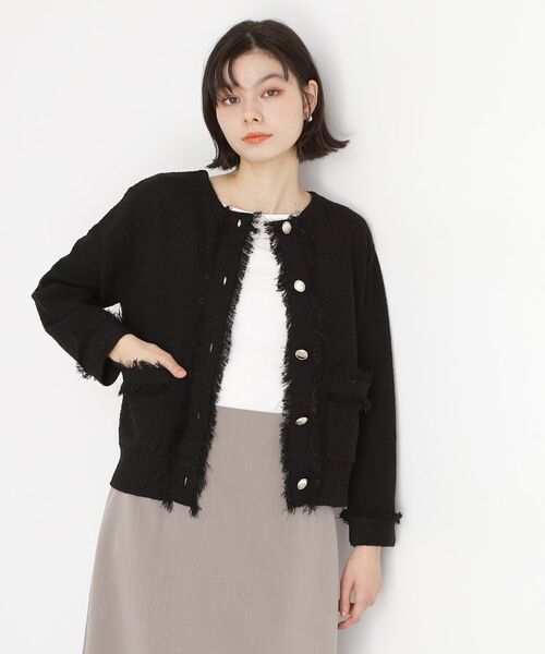 THE SHOP TK / ザ ショップ ティーケー カーディガン・ボレロ | 【通勤/新生活】ノーカラーカーディガン/洗える | 詳細5