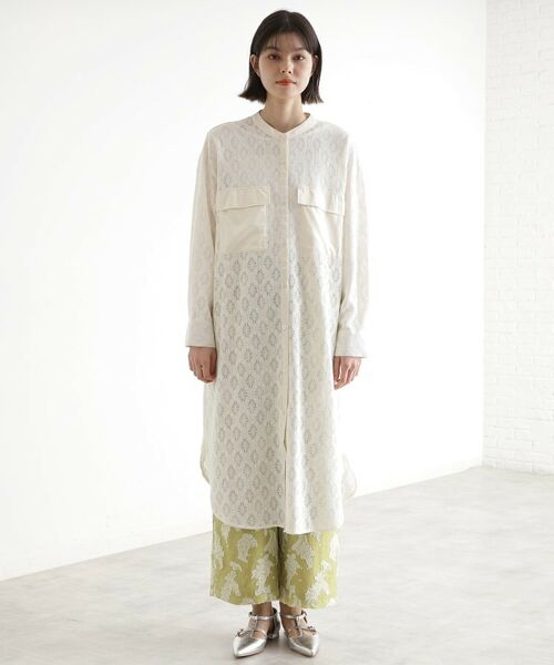 THE SHOP TK / ザ ショップ ティーケー ロング・マキシ丈ワンピース | レースシャツワンピース | 詳細7