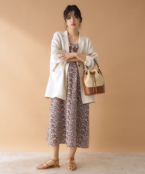 THE SHOP TK / ザ ショップ ティーケー ロング・マキシ丈ワンピース | 小花柄フリルキャミワンピース【洗える】 | 詳細1