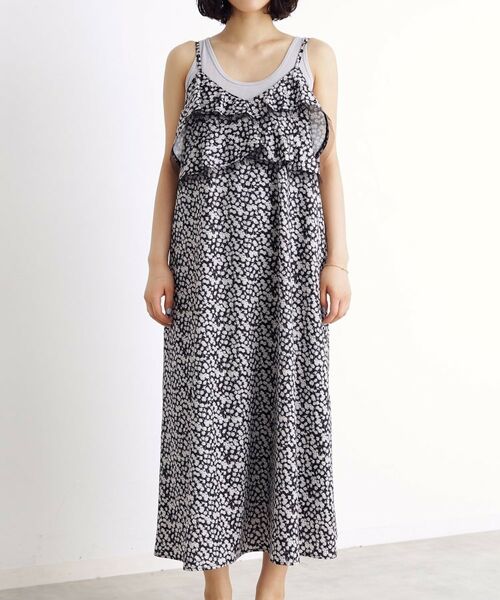 THE SHOP TK / ザ ショップ ティーケー ロング・マキシ丈ワンピース | 小花柄フリルキャミワンピース【洗える】 | 詳細12