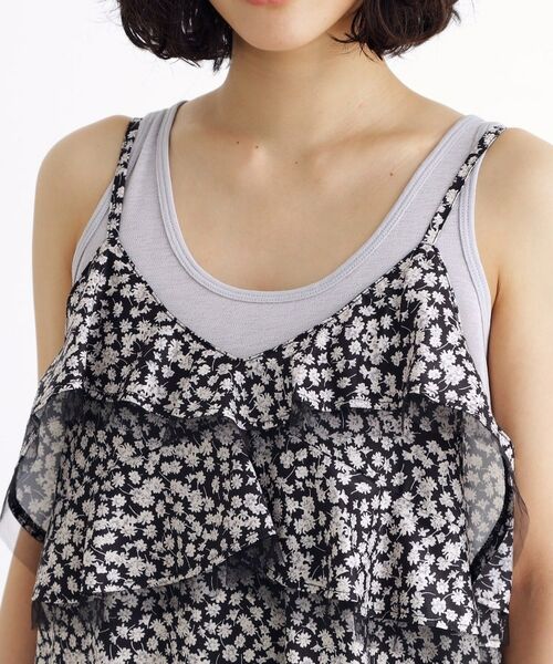 THE SHOP TK / ザ ショップ ティーケー ロング・マキシ丈ワンピース | 小花柄フリルキャミワンピース【洗える】 | 詳細15