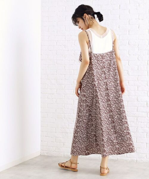 THE SHOP TK / ザ ショップ ティーケー ロング・マキシ丈ワンピース | 小花柄フリルキャミワンピース【洗える】 | 詳細6