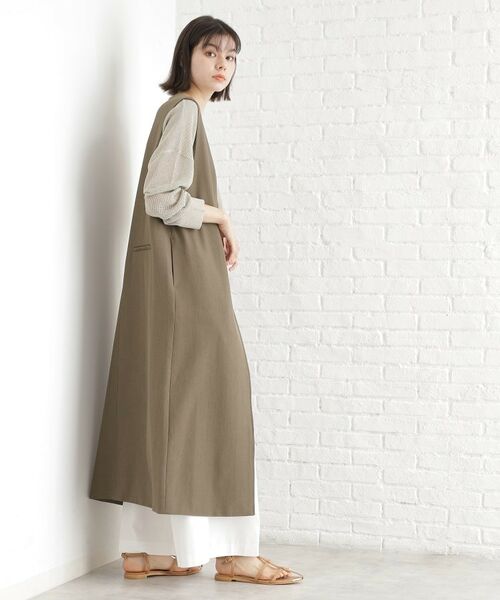 THE SHOP TK / ザ ショップ ティーケー ロング・マキシ丈ワンピース | 2WAYジップジャンスカ【洗える】 | 詳細2