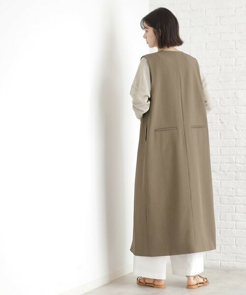 THE SHOP TK / ザ ショップ ティーケー ロング・マキシ丈ワンピース | 2WAYジップジャンスカ【洗える】 | 詳細3