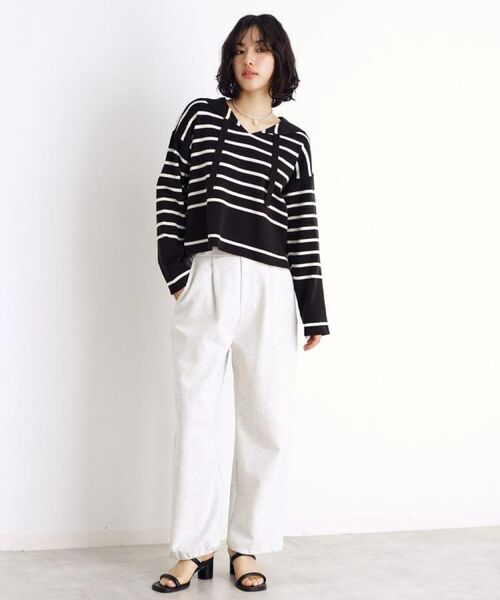 THE SHOP TK / ザ ショップ ティーケー パンツ | スウェットワイドパンツ【洗える】 | 詳細1