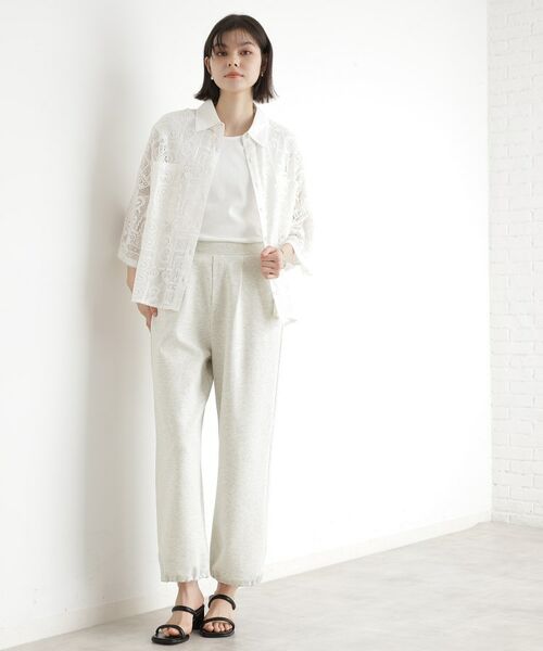 THE SHOP TK / ザ ショップ ティーケー パンツ | スウェットワイドパンツ【洗える】 | 詳細5