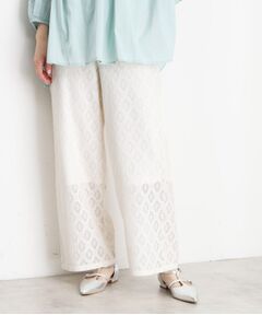 THE SHOP TK / ザ ショップ ティーケー パンツ | レースワイドパンツ【洗濯機OK】