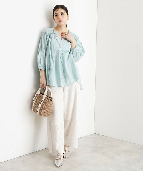 THE SHOP TK / ザ ショップ ティーケー パンツ | レースワイドパンツ【洗濯機OK】 | 詳細3