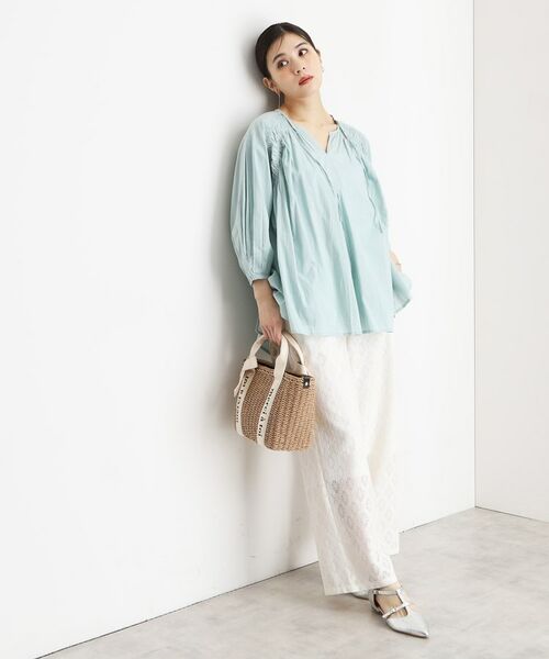 THE SHOP TK / ザ ショップ ティーケー パンツ | レースワイドパンツ【洗濯機OK】 | 詳細4