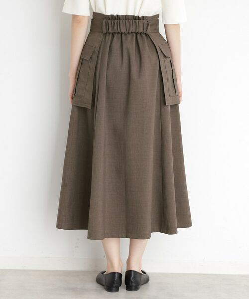 THE SHOP TK / ザ ショップ ティーケー ロング・マキシ丈スカート | フラップベルト付きスカート【洗える】 | 詳細15