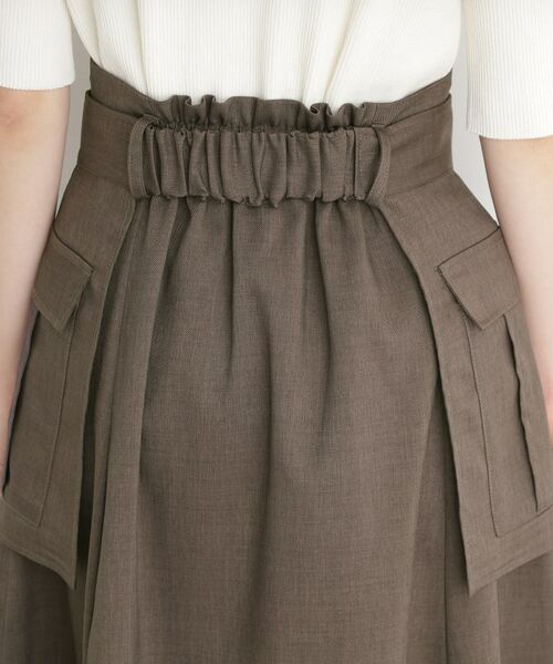 THE SHOP TK / ザ ショップ ティーケー ロング・マキシ丈スカート | フラップベルト付きスカート【洗える】 | 詳細17