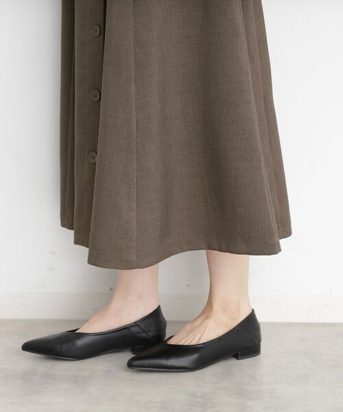 THE SHOP TK / ザ ショップ ティーケー ロング・マキシ丈スカート | フラップベルト付きスカート【洗える】 | 詳細19