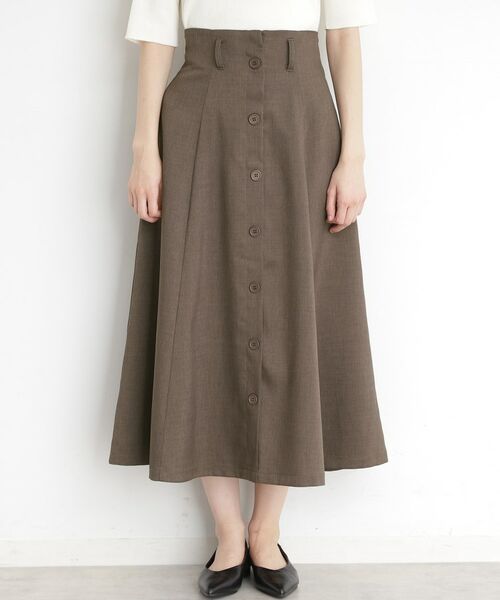 THE SHOP TK / ザ ショップ ティーケー ロング・マキシ丈スカート | フラップベルト付きスカート【洗える】 | 詳細21
