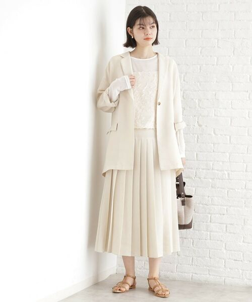 THE SHOP TK / ザ ショップ ティーケー ロング・マキシ丈スカート | パナマメッシュスカート | 詳細3