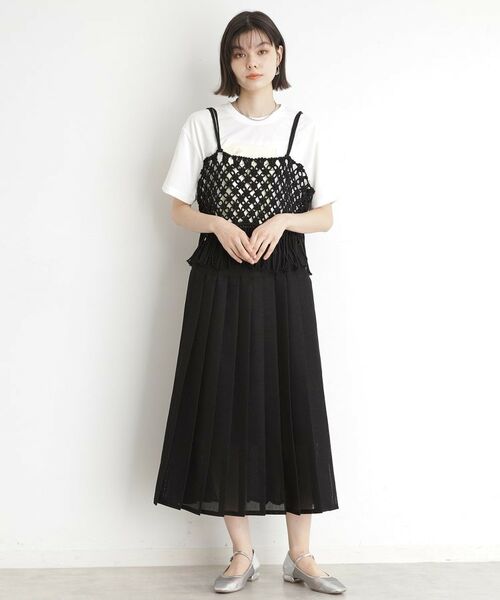 THE SHOP TK / ザ ショップ ティーケー ロング・マキシ丈スカート | パナマメッシュスカート | 詳細8