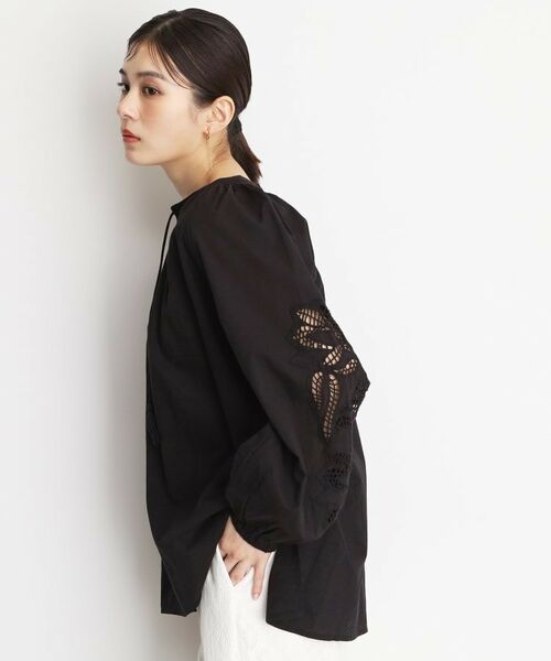 THE SHOP TK / ザ ショップ ティーケー シャツ・ブラウス | 袖刺繍コットンブラウス【洗える】 | 詳細5