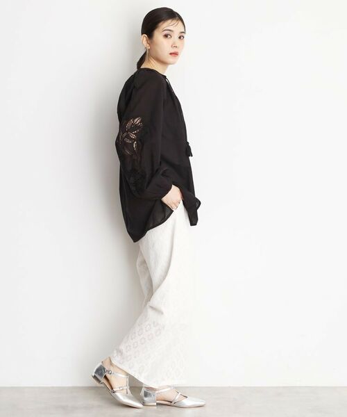 THE SHOP TK / ザ ショップ ティーケー シャツ・ブラウス | 袖刺繍コットンブラウス【洗える】 | 詳細7