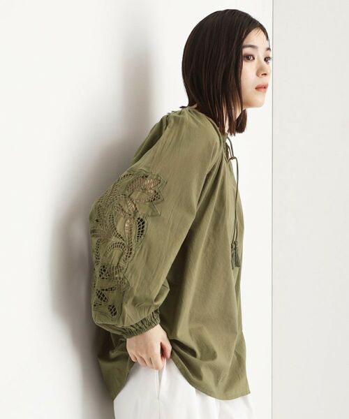 THE SHOP TK / ザ ショップ ティーケー シャツ・ブラウス | 袖刺繍コットンブラウス【洗える】 | 詳細9