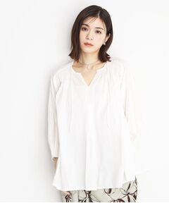 THE SHOP TK / ザ ショップ ティーケー シャツ・ブラウス | コットンシャーリングブラウス【洗える】