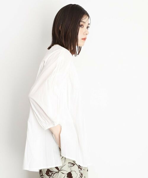 THE SHOP TK / ザ ショップ ティーケー シャツ・ブラウス | コットンシャーリングブラウス【洗える】 | 詳細1