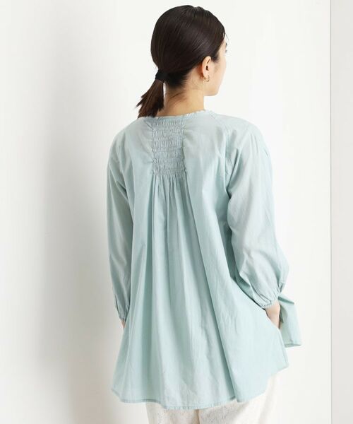 THE SHOP TK / ザ ショップ ティーケー シャツ・ブラウス | コットンシャーリングブラウス【洗える】 | 詳細10