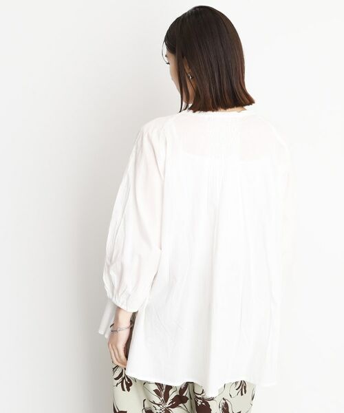 THE SHOP TK / ザ ショップ ティーケー シャツ・ブラウス | コットンシャーリングブラウス【洗える】 | 詳細2