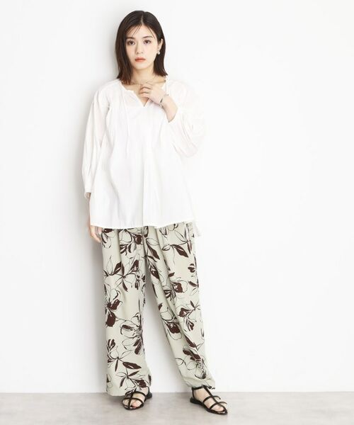 THE SHOP TK / ザ ショップ ティーケー シャツ・ブラウス | コットンシャーリングブラウス【洗える】 | 詳細3