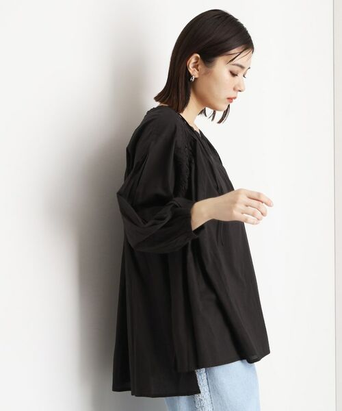 THE SHOP TK / ザ ショップ ティーケー シャツ・ブラウス | コットンシャーリングブラウス【洗える】 | 詳細5