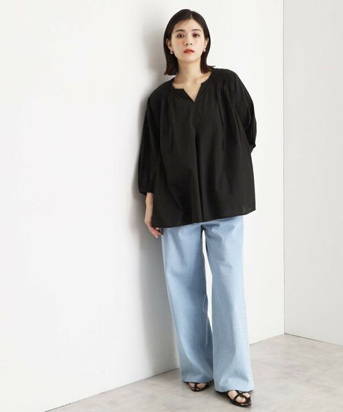 THE SHOP TK / ザ ショップ ティーケー シャツ・ブラウス | コットンシャーリングブラウス【洗える】 | 詳細7