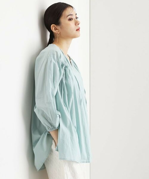 THE SHOP TK / ザ ショップ ティーケー シャツ・ブラウス | コットンシャーリングブラウス【洗える】 | 詳細9
