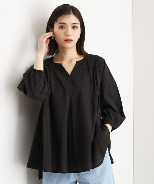 THE SHOP TK/ザ ショップ ティーケー コットンシャーリングブラウス【洗える】 ブラック(019) 99(FREE) THE SHOP TK/ザ ショップ ティーケー コットンシャーリングブラウス【洗える】 ブラック(019) 99(FREE)