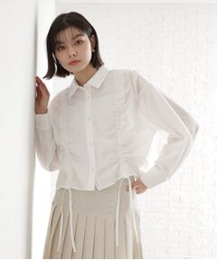 THE SHOP TK / ザ ショップ ティーケー シャツ・ブラウス | リボンギャザーシャツ【洗濯機OK】