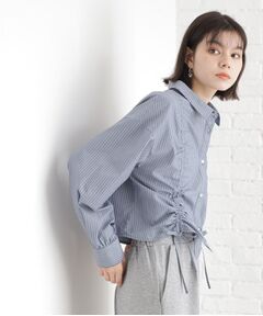 THE SHOP TK / ザ ショップ ティーケー シャツ・ブラウス | リボンギャザーシャツ【洗濯機OK】