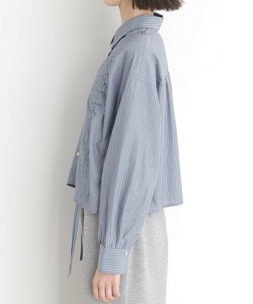 THE SHOP TK / ザ ショップ ティーケー シャツ・ブラウス | リボンギャザーシャツ【洗濯機OK】 | 詳細10