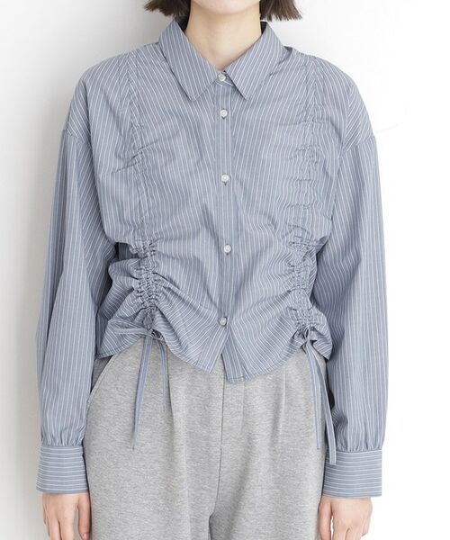THE SHOP TK / ザ ショップ ティーケー シャツ・ブラウス | リボンギャザーシャツ【洗濯機OK】 | 詳細18