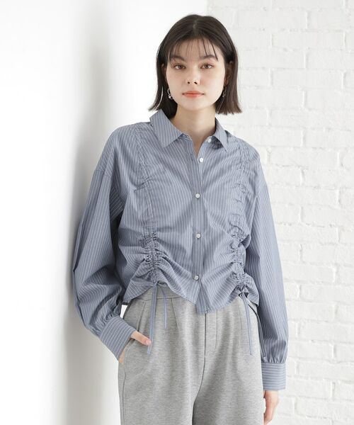 THE SHOP TK / ザ ショップ ティーケー シャツ・ブラウス | リボンギャザーシャツ【洗濯機OK】 | 詳細5