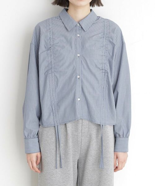 THE SHOP TK / ザ ショップ ティーケー シャツ・ブラウス | リボンギャザーシャツ【洗濯機OK】 | 詳細9