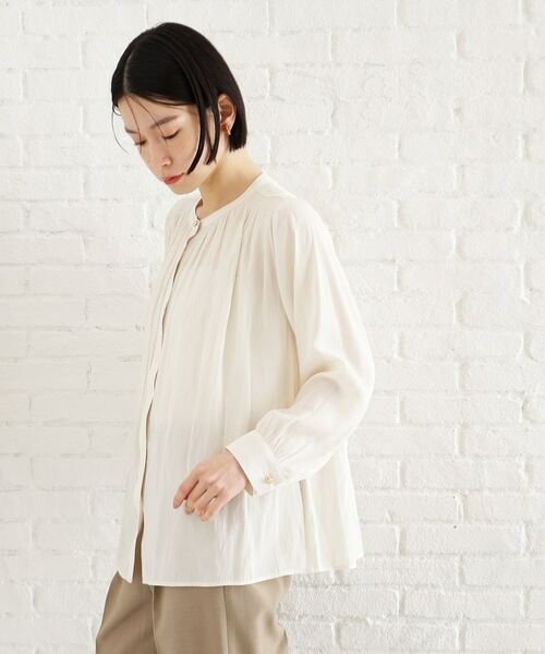 THE SHOP TK / ザ ショップ ティーケー シャツ・ブラウス | 【通勤/セレモニー】ヴィンテージサテンブラウス/洗える | 詳細1