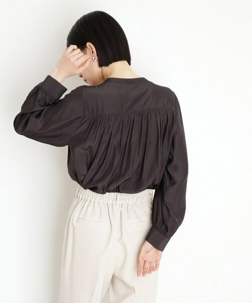 THE SHOP TK / ザ ショップ ティーケー シャツ・ブラウス | 【通勤/セレモニー】ヴィンテージサテンブラウス/洗える | 詳細5