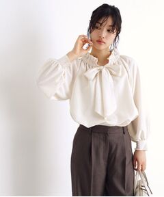 THE SHOP TK / ザ ショップ ティーケー シャツ・ブラウス | 【セレモニー/通勤/新生活】リボンボウタイブラウス/洗える